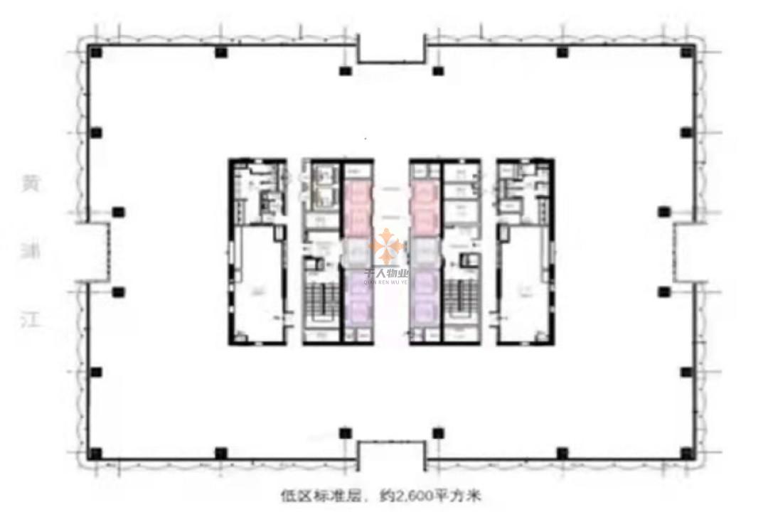 浦東 富士康大廈 150平米 標準裝修
